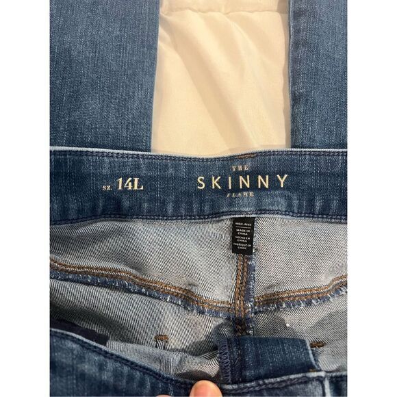 WHBM the Skinny Flare denim jeans size 14 tall long - Picture 3 of 7
